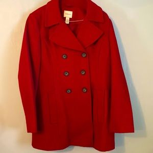 G.H. Bass & Co Women’s Red Pea Coat